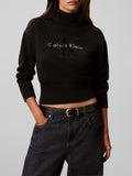 CK J D COL Pullover collo alto nero
