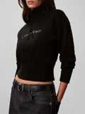 CK J D COL Pullover collo alto nero