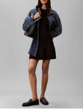 CK J D COL Pullover a costine nero