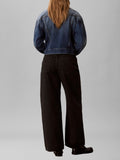 CK J D COL Jeans scuri wide leg worn GRIGIO SCURO