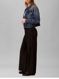 CK J D COL Jeans scuri wide leg worn GRIGIO SCURO