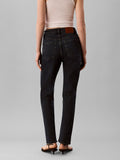 CK J D COL Jeans vita alta straight fit blu