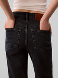 CK J D COL Jeans vita alta straight fit blu