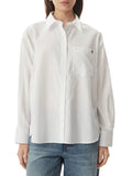 CK J D PRE Camicia in popeline di cotone jacquard loghi allover bianco