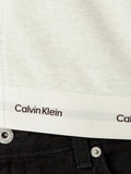 CK J D PRE Felpa cropped con cappuccio Terry logo avorio
