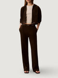 CK J D PRE Felpa cropped con cappuccio Terry logo CAFFE