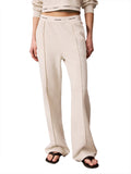 CK J D PRE Pantalone tuta terry con banda parlata avorio