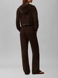 CK J D PRE Pantalone tuta terry con banda parlata CAFFE