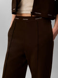 CK J D PRE Pantalone tuta terry con banda parlata CAFFE