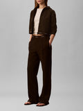 CK J D PRE Pantalone tuta terry con banda parlata CAFFE