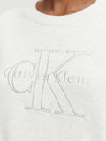 CK J D PRE Maglioncino girocollo logo outline GRIGIO CHIARO