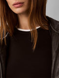CK J D PRE Giacca in similpelle cropped con cappuccio nero