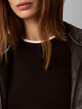 CK J D PRE Giacca in similpelle cropped con cappuccio nero