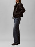 CK J D PRE Giacca in similpelle cropped con cappuccio nero