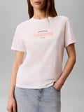 CK J D PRE T-shirt con scritta B.CO/ROSA