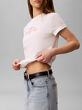 CK J D PRE T-shirt con scritta B.CO/ROSA