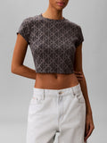 CK J D PRE T-shirt baby monologo grigio