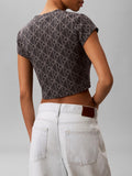 CK J D PRE T-shirt baby monologo grigio