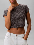 CK J D PRE T-shirt baby monologo grigio