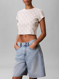 CK J D PRE T-shirt baby monologo panna