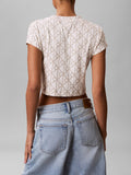 CK J D PRE T-shirt baby monologo panna