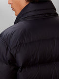 CK J U COL Piumino nylon zip e cappuccio blu