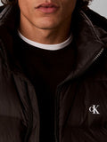 CK J U COL Piumino nylon zip e cappuccio nero