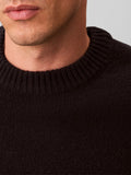 CK J U COL Pollover in lana con macrologo nero