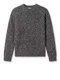 CK J U COL Maglione a costine verticali in cotone blu