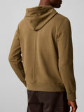 CK J U COL Felpa cappuccio 350terry badge VERDE SCURO