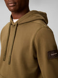 CK J U COL Felpa cappuccio 350terry badge VERDE SCURO