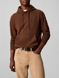 CK J U COL Felpa cappuccio 350terry badge marrone