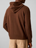 CK J U COL Felpa cappuccio 350terry badge marrone