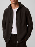 CK J U COL Felpa zip 350 sueded utility nero