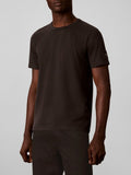 CK J U COL T-shirt basic sueded jersey nero