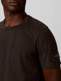 CK J U COL T-shirt basic sueded jersey nero