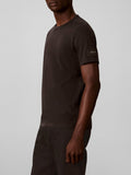 CK J U COL T-shirt basic sueded jersey nero