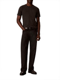 CK J U COL T-shirt basic sueded jersey nero