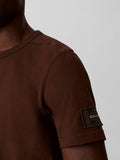 CK J U COL T-shirt sueded jersey marrone