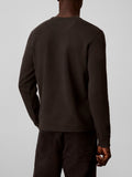 CK J U COL Maglioncino girocollo waffle badge nero
