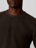 CK J U COL Maglioncino girocollo waffle badge nero