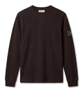 CK J U COL Maglioncino girocollo waffle badge nero