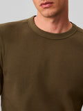 CK J U COL Maglioncino girocollo waffle badge VERDE SCURO