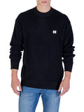 CK J U PRE Pullover in cotone waffle oversize nero