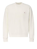 CK J U PRE Pullover in cotone waffle oversize panna