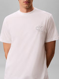 CK J U PRE T-shirt basic easy logo 30s jersey bianco