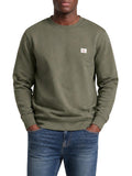 CK J U PRE Felpa in spugna di cotone con logo OLIVA