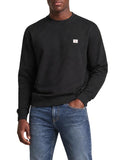 CK J U PRE Felpa in spugna di cotone con logo nero