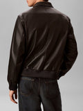 CK J U PRE Bomber in finta pelle nero