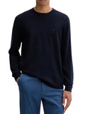 CK U COL Maglioncino girocollo lana merino blu
